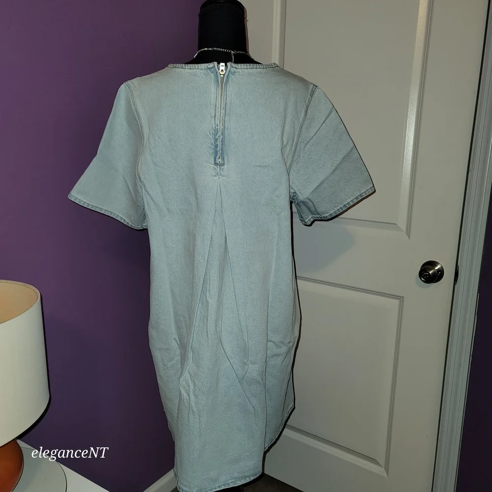 Levi's Light Blue Casual Tee Dress Sz: L NWT - Picture 9 of 12